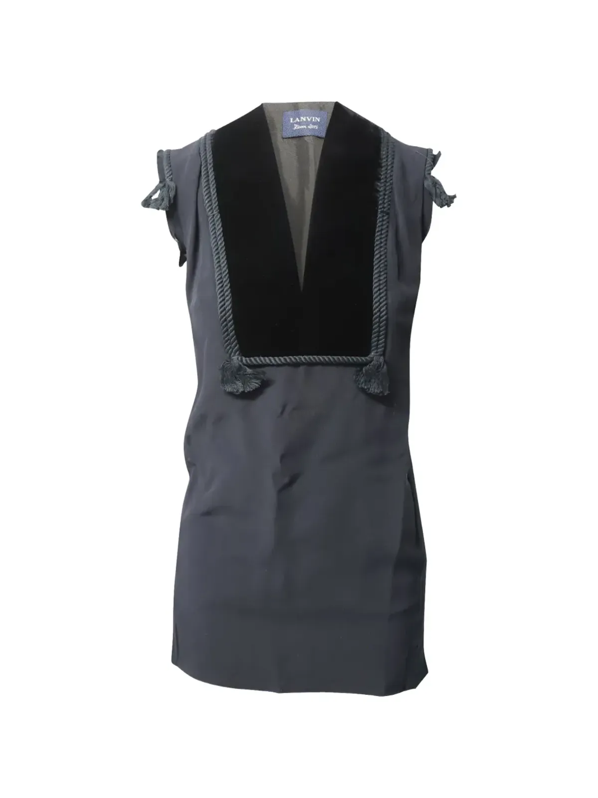 Lanvin Pre-Owned ベルベットディテール ミニドレス - グレー - 画像1