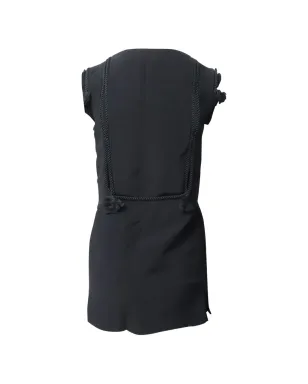 Lanvin Pre-Owned ベルベットディテール ミニドレス - グレー - サムネイル2