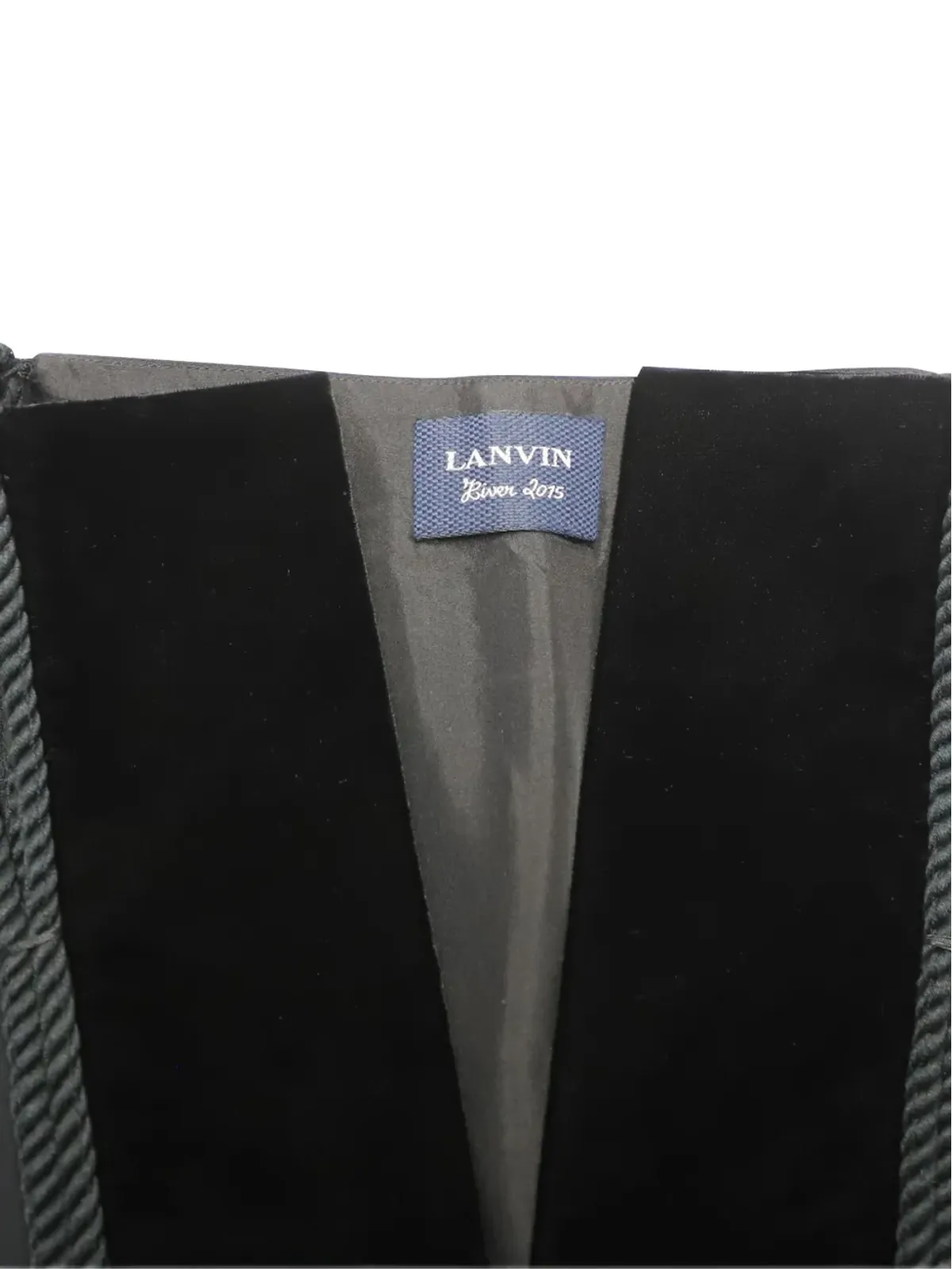 Lanvin Pre-Owned ベルベットディテール ミニドレス - グレー - 画像4