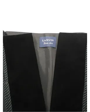 Lanvin Pre-Owned ベルベットディテール ミニドレス - グレー - サムネイル4