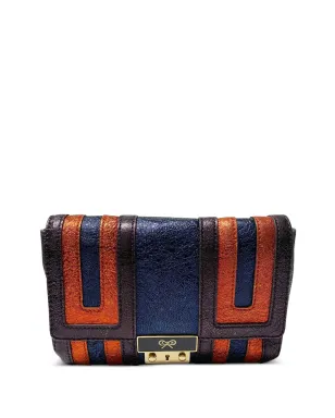 Anya Hindmarch エベネザー メタリックエフェクト ストライプ ショルダーバッグ - サムネイル1