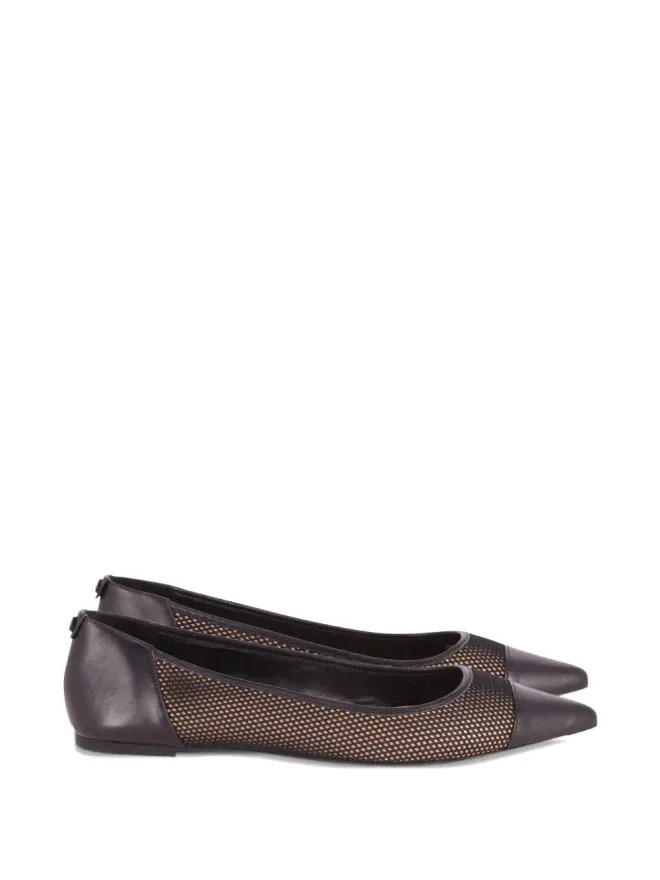 Michael Kors Vintage Michael Kors Vintage ポインテッドトゥ バレエフラット - ブラックの商品画像