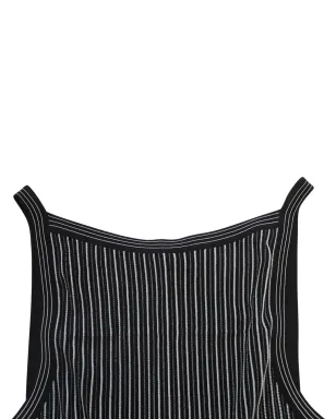 Alaïa ビンテージ ティアードプリーツのAラインドレス（ブラック） - サムネイル4