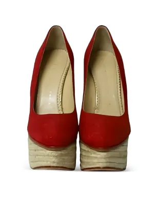 Charlotte Olympia カーメン プラットフォーム エスパドリーユ - レッド - サムネイル3