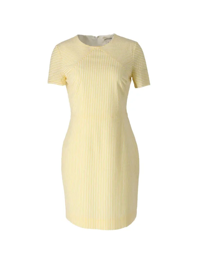 Diane Von Furstenberg Vintage Diane Von Furstenberg Vintage ストライプ柄ミニドレス イエローの商品画像