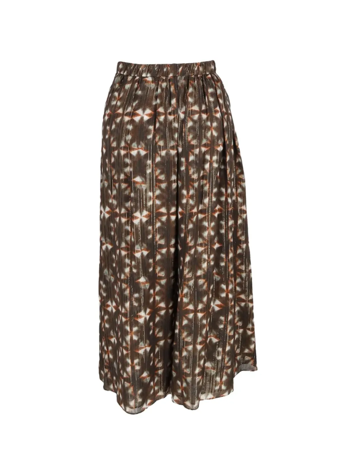 Ulla Johnson ブラウンのミディプリントフリルスカート - 画像3