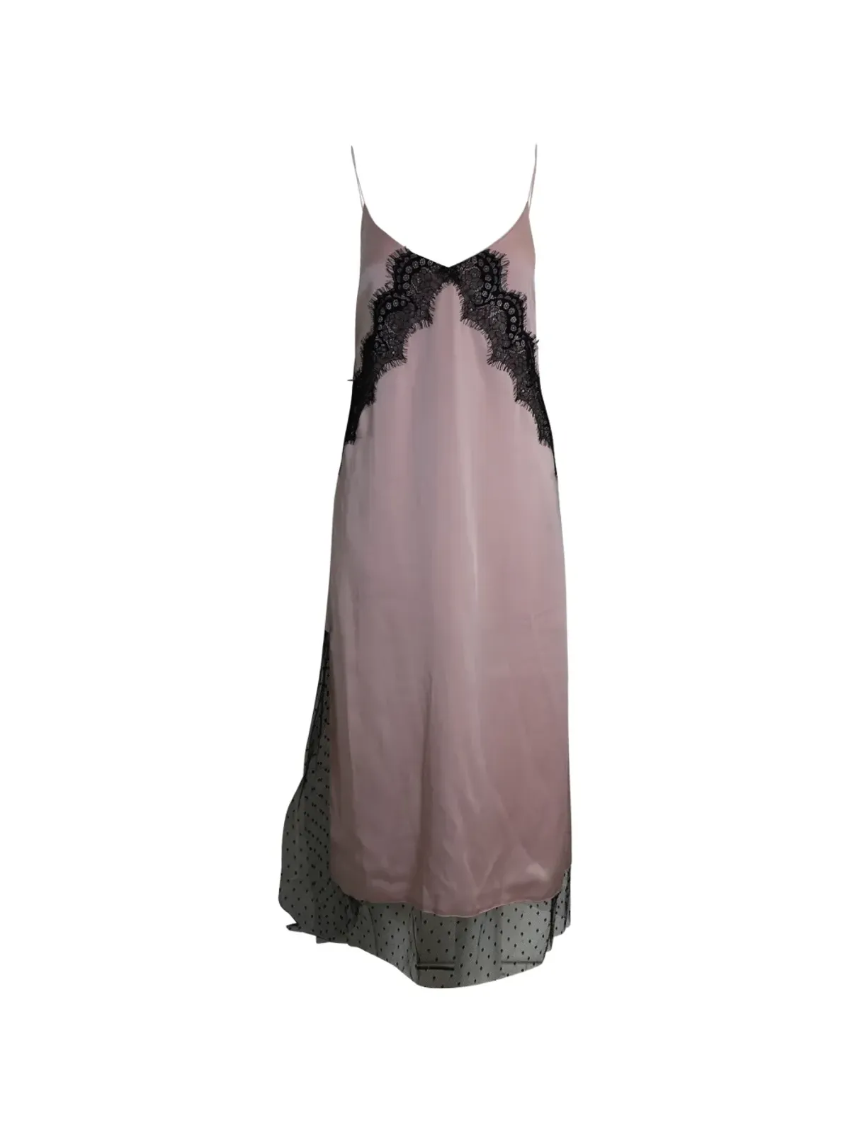 Red Valentino Vintage レーストリム ミディドレス - ピンク - 画像3