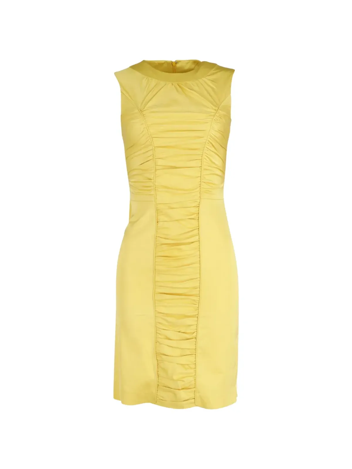 PUCCI ビンテージ くしゅくし ノースリーブ ミディドレス - Yellow - 画像1