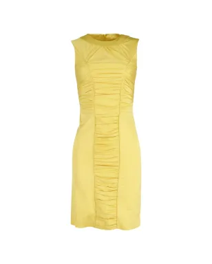 PUCCI ビンテージ くしゅくし ノースリーブ ミディドレス - Yellow - サムネイル1