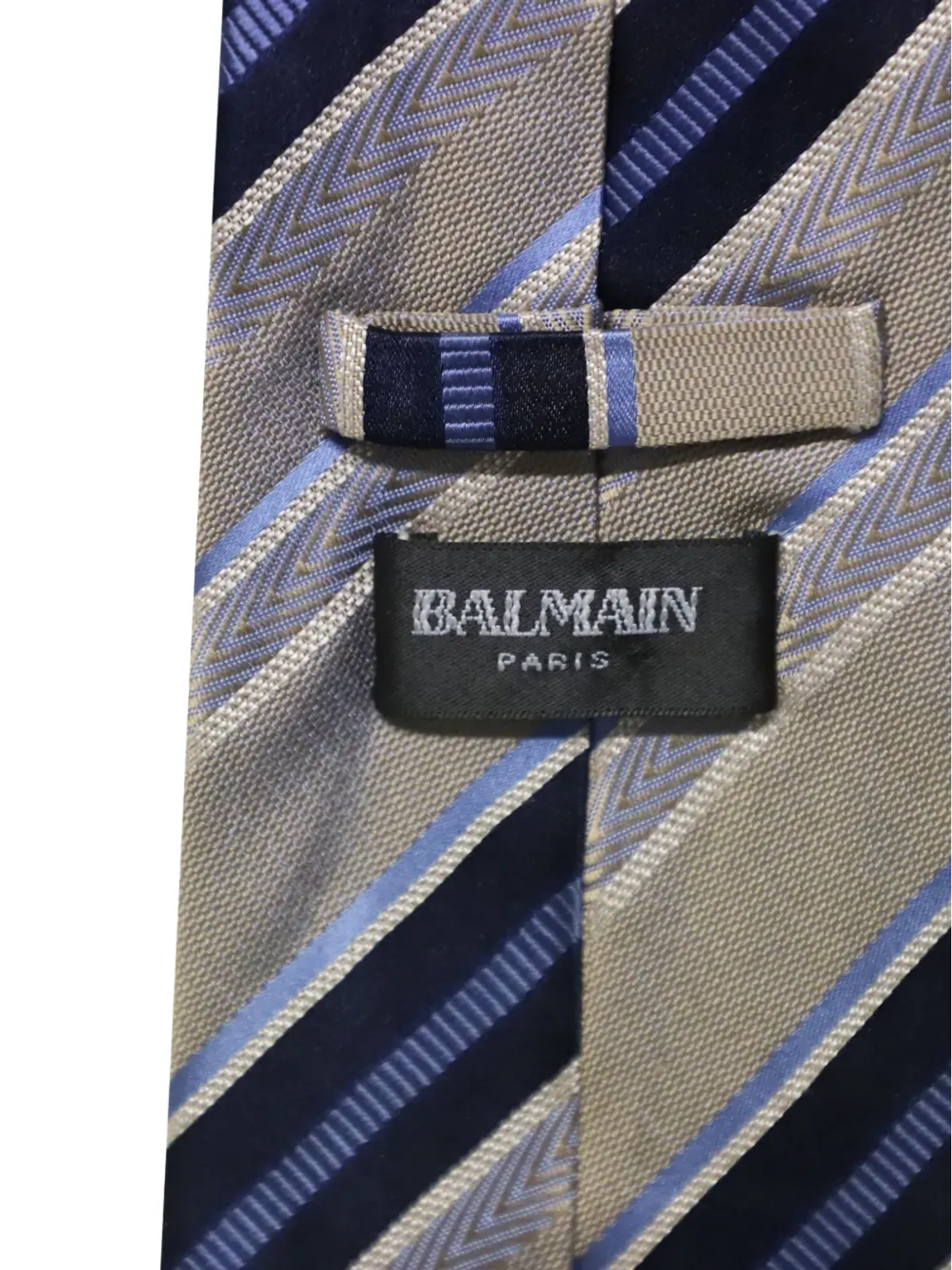 Balmain ビンテージ ストライプタイ - 画像3