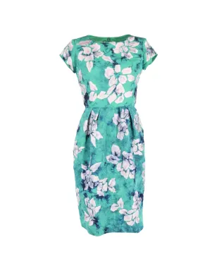 Oscar de la Renta Pre-Owned 花柄プリント ミディ丈ドレス - Green - サムネイル1