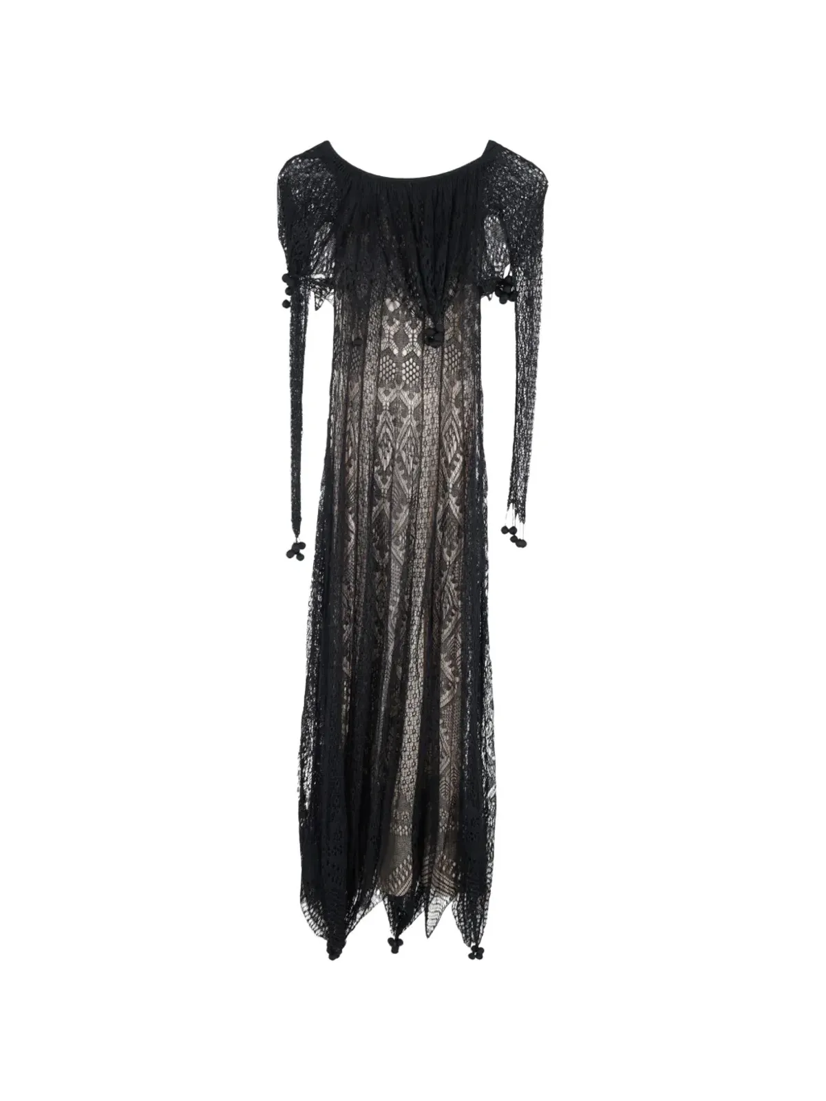Alexander McQueen ビンテージ レース オフショルダーマキシドレス - 画像2