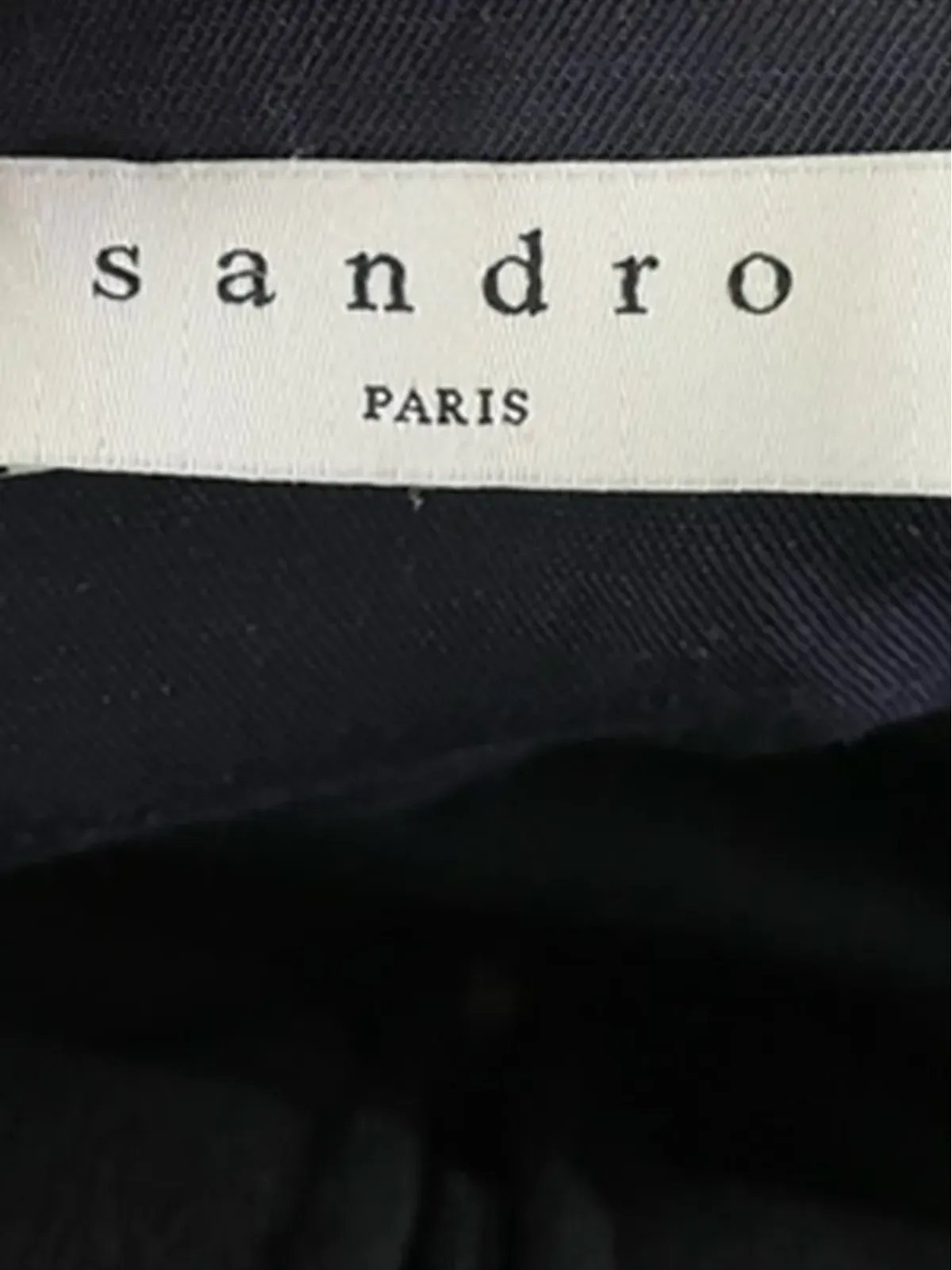 SANDRO ギャザー入りフロントドレス ブルー - 画像3
