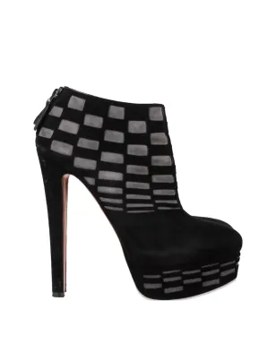 Alaïa Pre-Owned レーザーカット プラットフォーム アンクルブーツ - サムネイル1