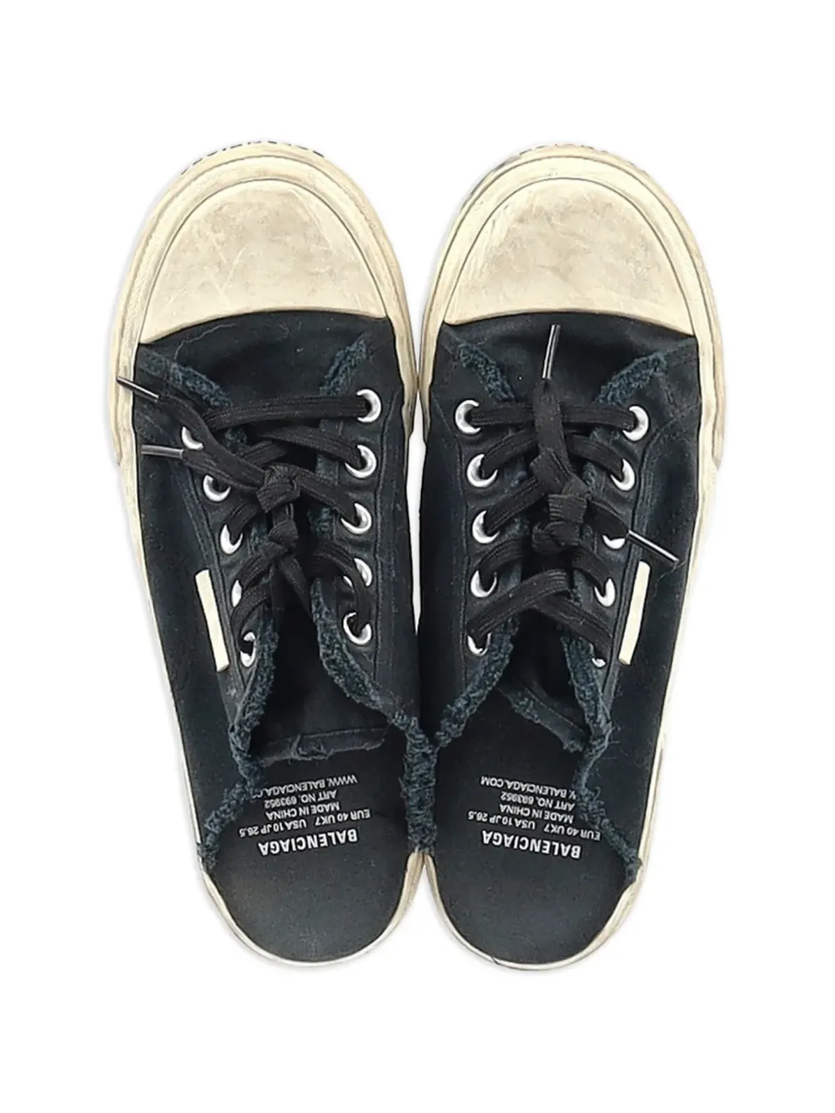 Balenciaga Pre-Owned パリ ディストレスド オープンバック トレーナー - Black - 画像3
