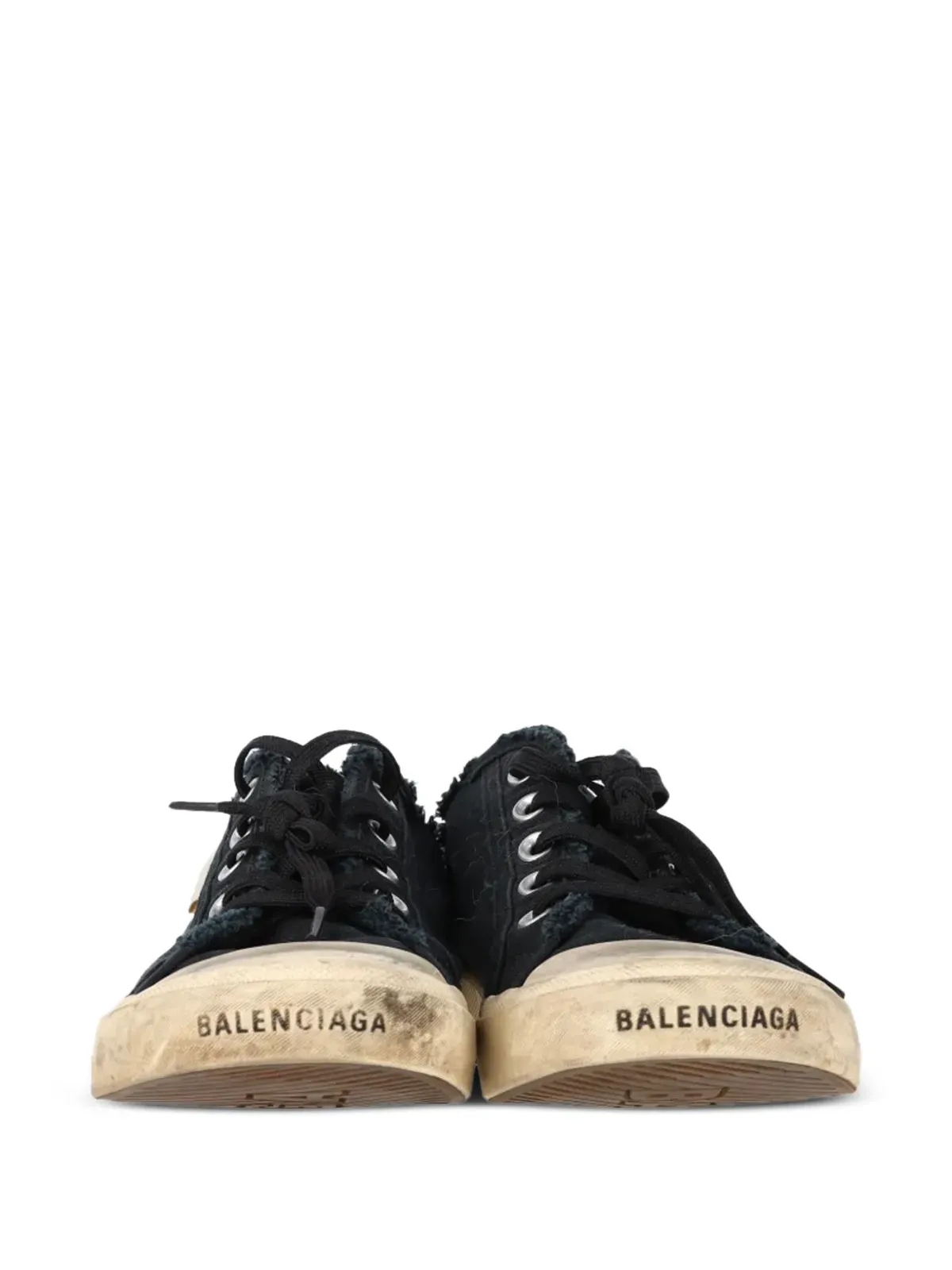 Balenciaga Pre-Owned パリ ディストレスド オープンバック トレーナー - Black - 画像4