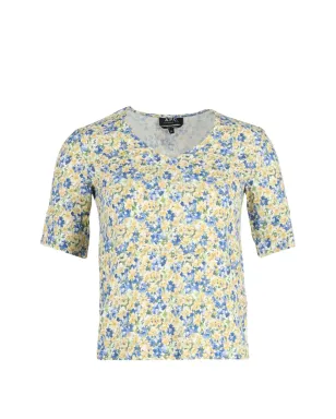 A.P.C. Vネック花柄ブラウス - イエロー - サムネイル1