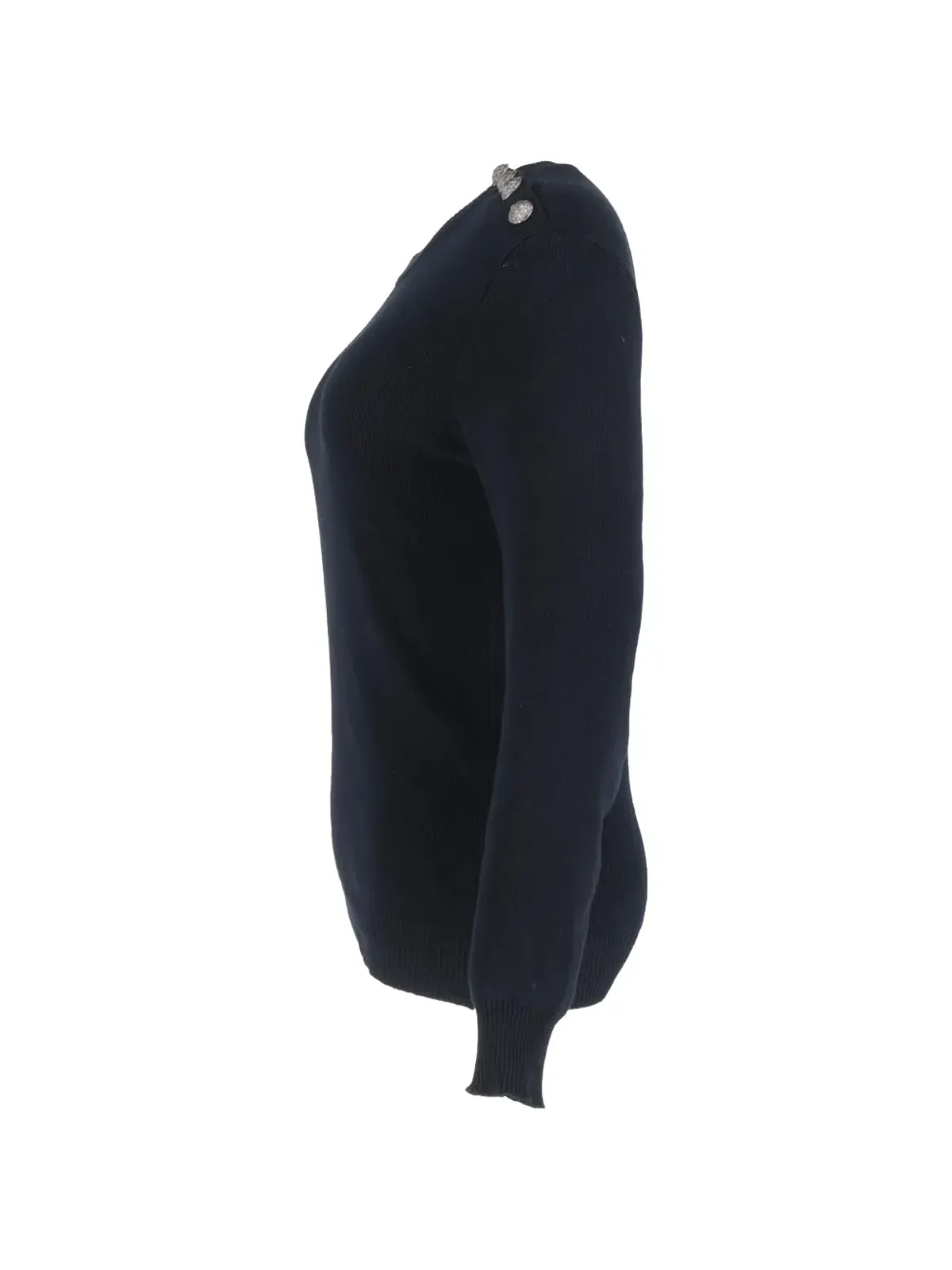 Balmain Pre-Owned ボタンディテールのニットセーター - ブルー - 画像3