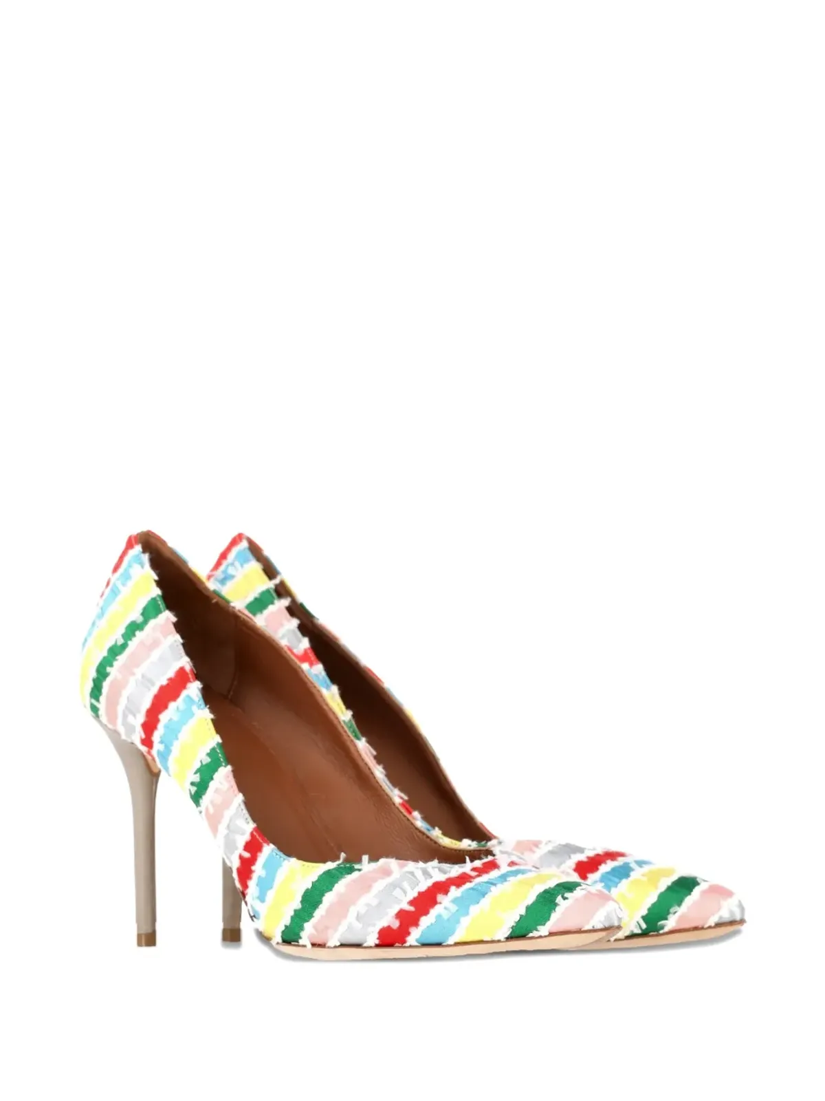 Malone Souliers Brendaストライプ ポインテッドパンプス - 画像2