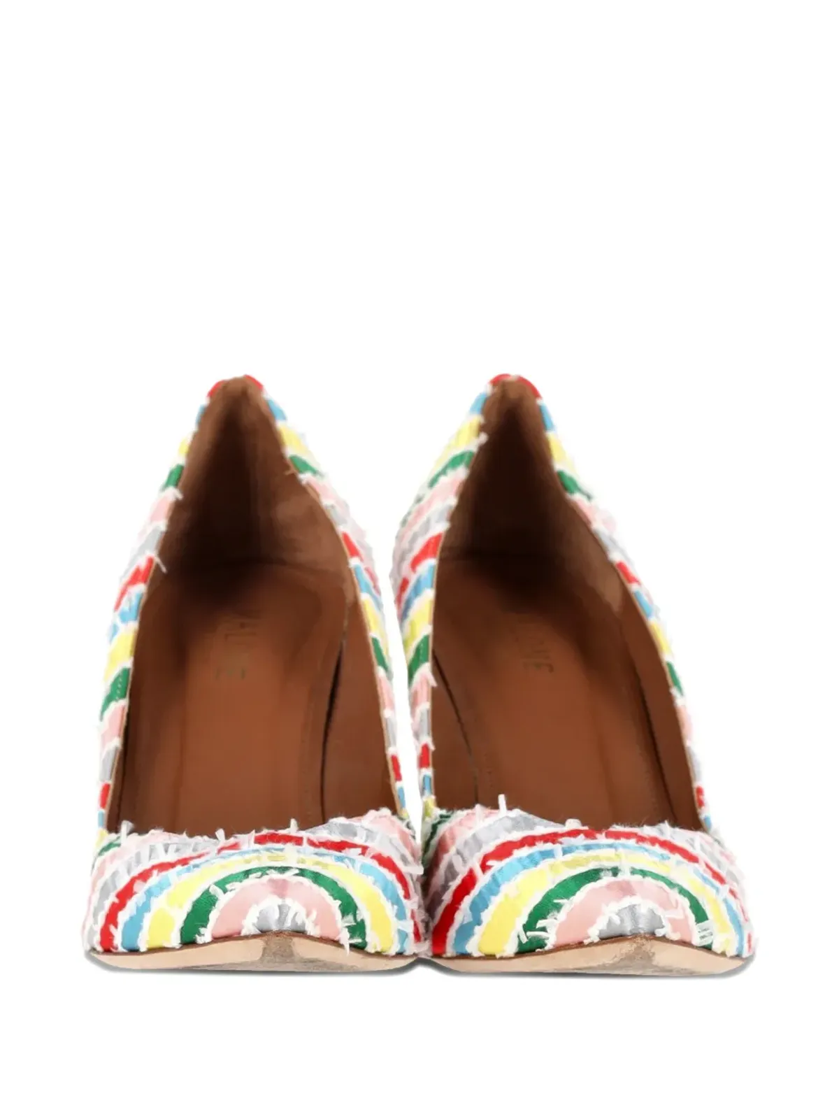 Malone Souliers Brendaストライプ ポインテッドパンプス - 画像3
