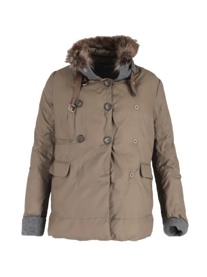 Brunello Cucinelli Vintage Brunello Cucinelli Vintage ダウンジャケット（ダブルブレスト／ブラウン）の商品画像