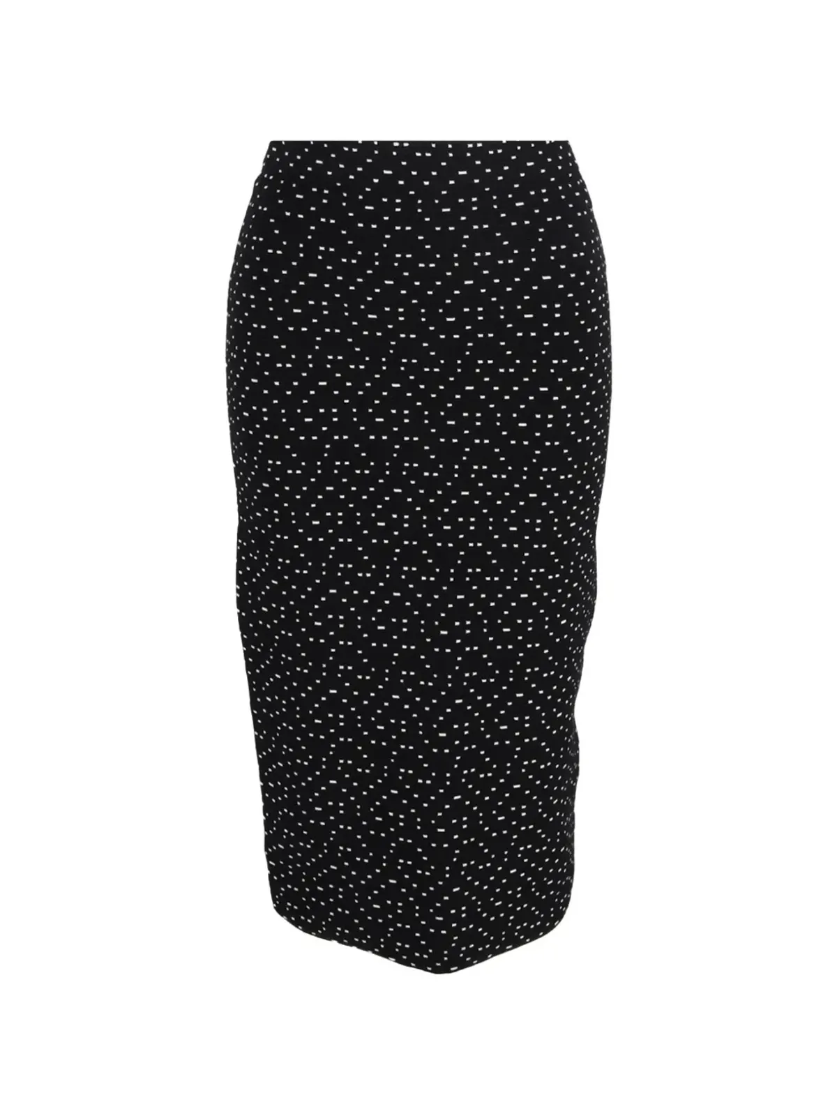 Emporio Armani ビンテージ ドットプリント入りペンシルスカート ブラック - 画像1