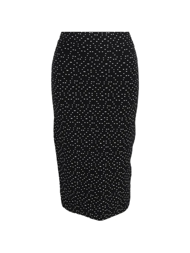 Emporio Armani Pre-Owned Emporio Armani ビンテージ ドットプリント入りペンシルスカート ブラックの商品画像