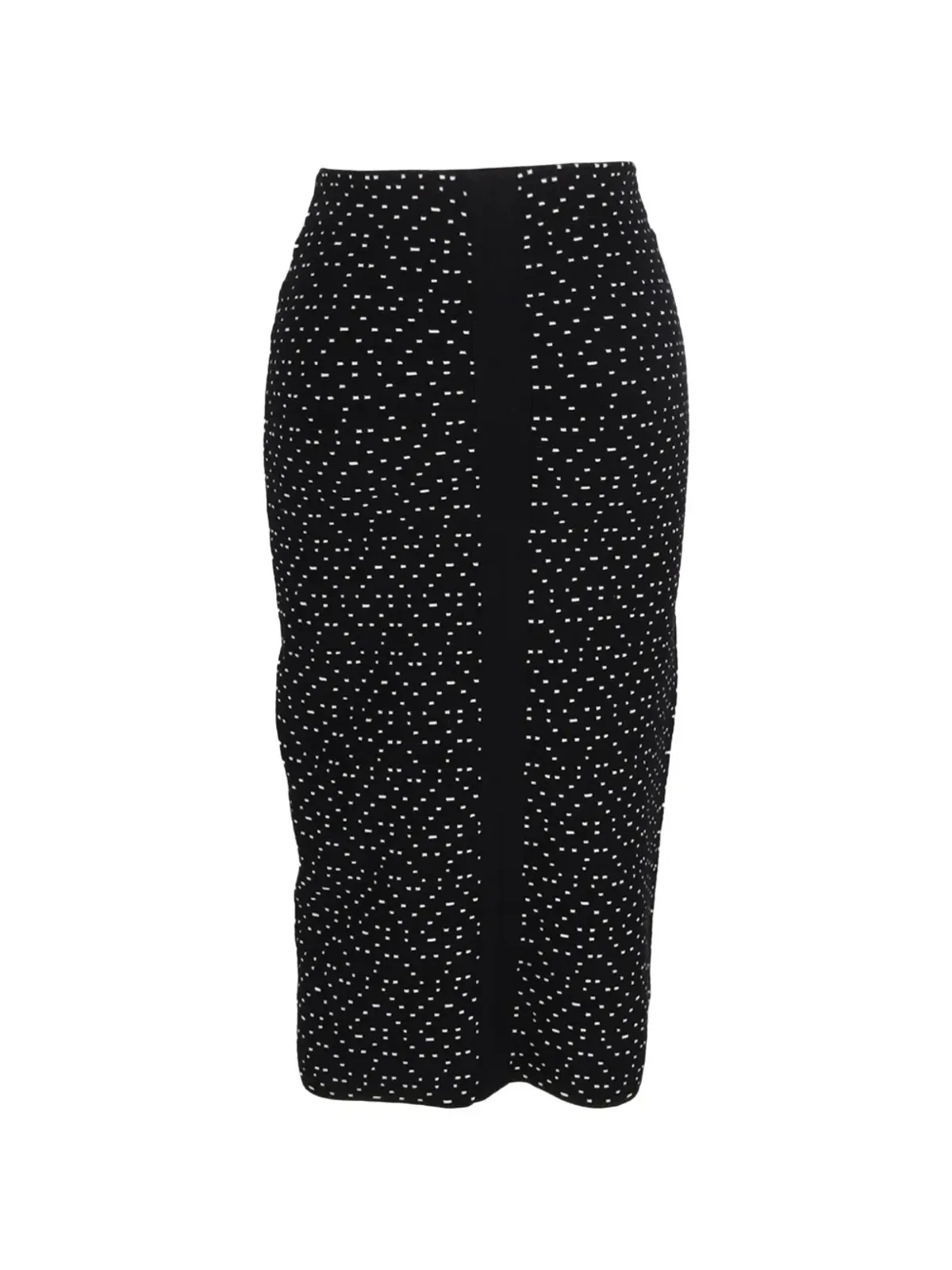 Emporio Armani ビンテージ ドットプリント入りペンシルスカート ブラック - 画像2