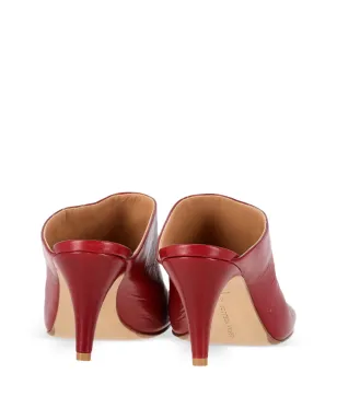 Bottega Veneta Pre-Owned round-toe leather mules - Red - サムネイル4