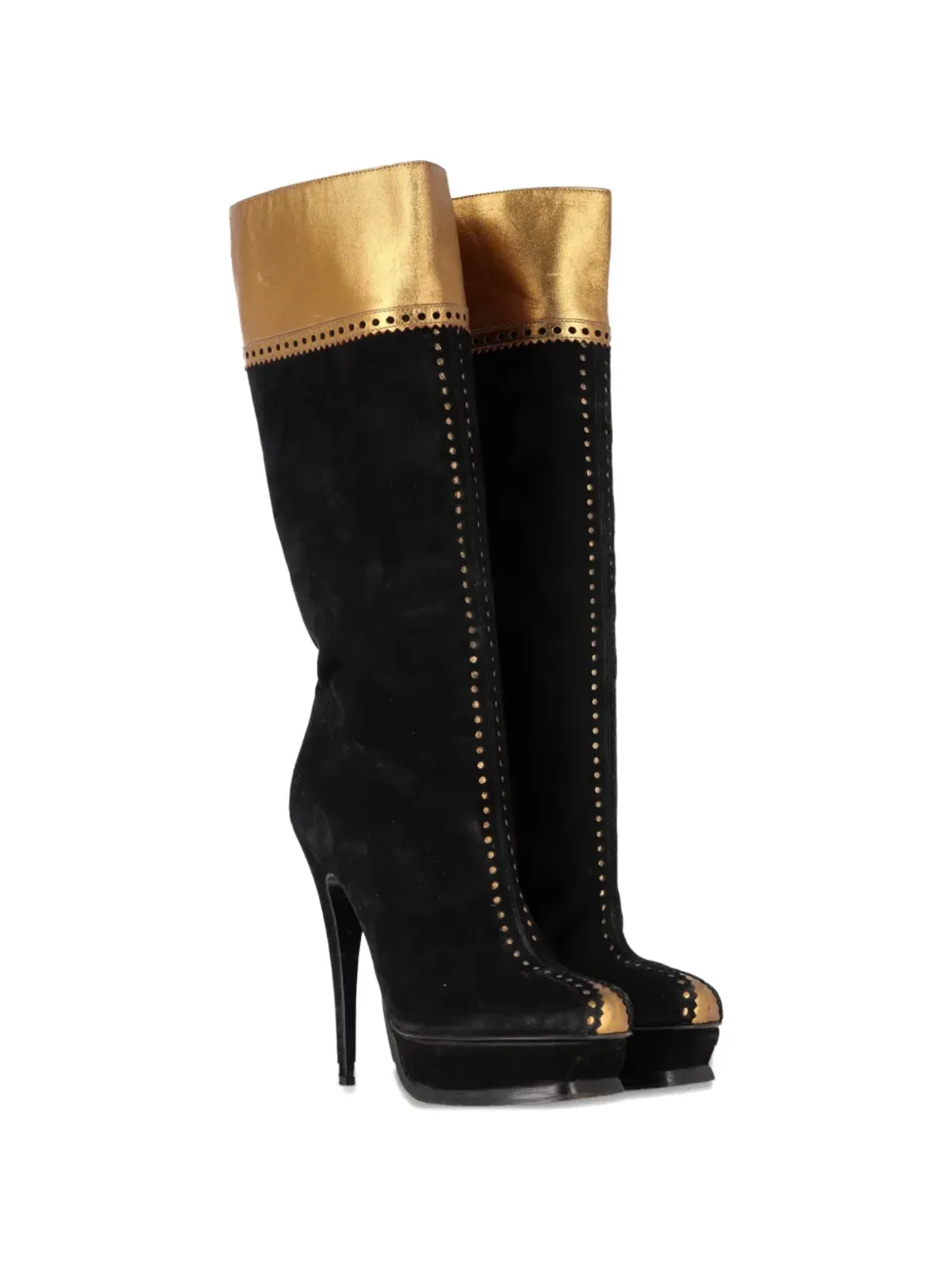 Saint Laurent Pre-Owned パネルドヒールドブーツ - 画像2