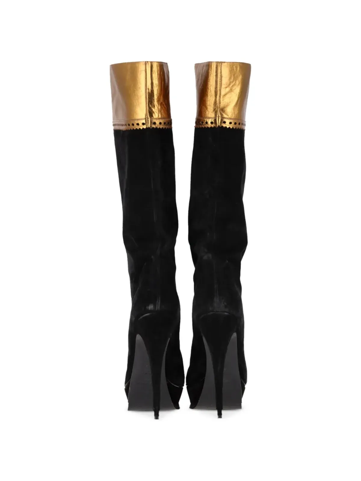 Saint Laurent Pre-Owned パネルドヒールドブーツ - 画像3