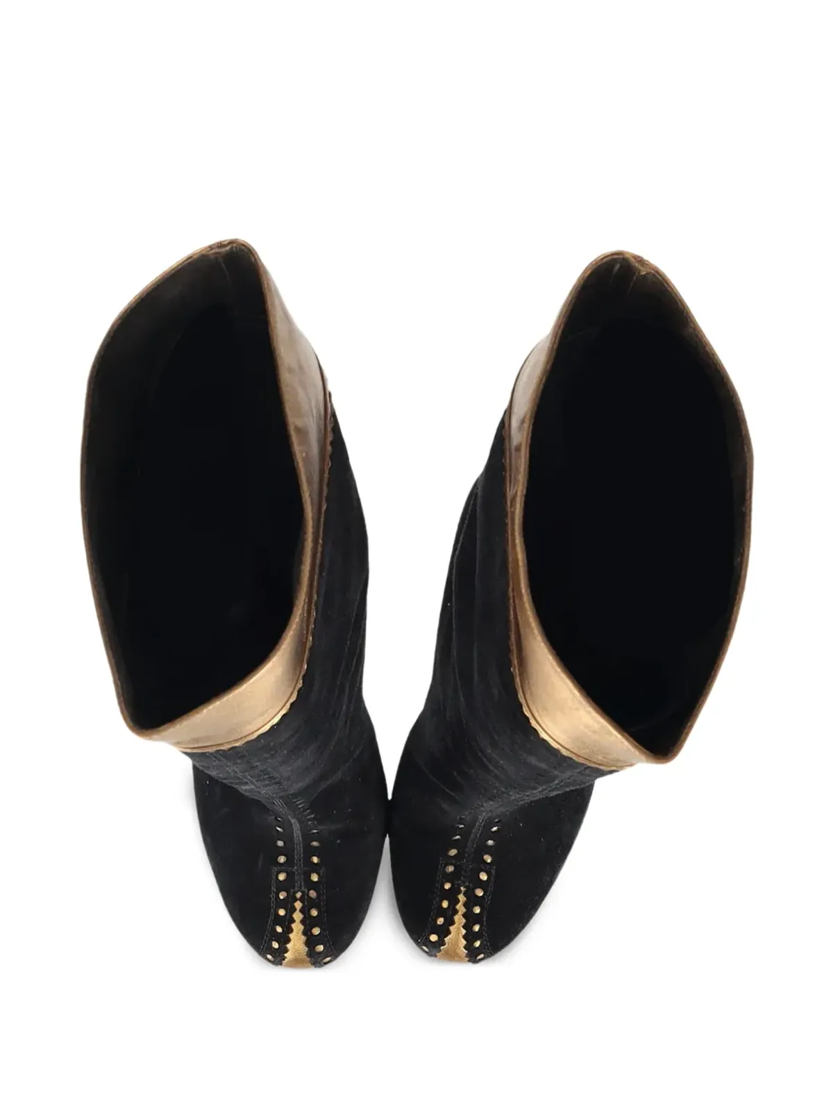 Saint Laurent Pre-Owned パネルドヒールドブーツ - 画像4
