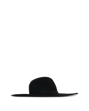 Saint Laurent Pre-Owned リボンバンド・フラットブリムハット - サムネイル4