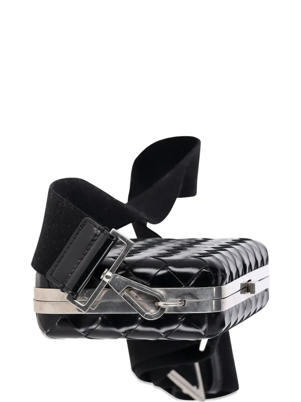Bottega Veneta Pre-Owned イントレッチアート ウェーブ クラッチ クロスボディ バッグ - ブラック - 画像1