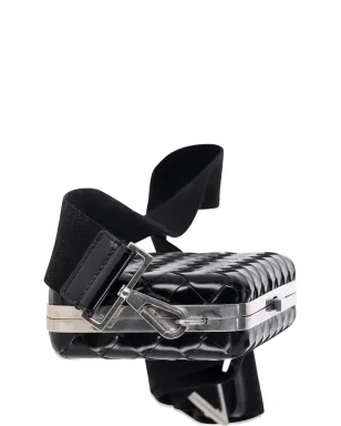 Bottega Veneta Pre-Owned イントレッチアート ウェーブ クラッチ クロスボディ バッグ - ブラック - サムネイル1