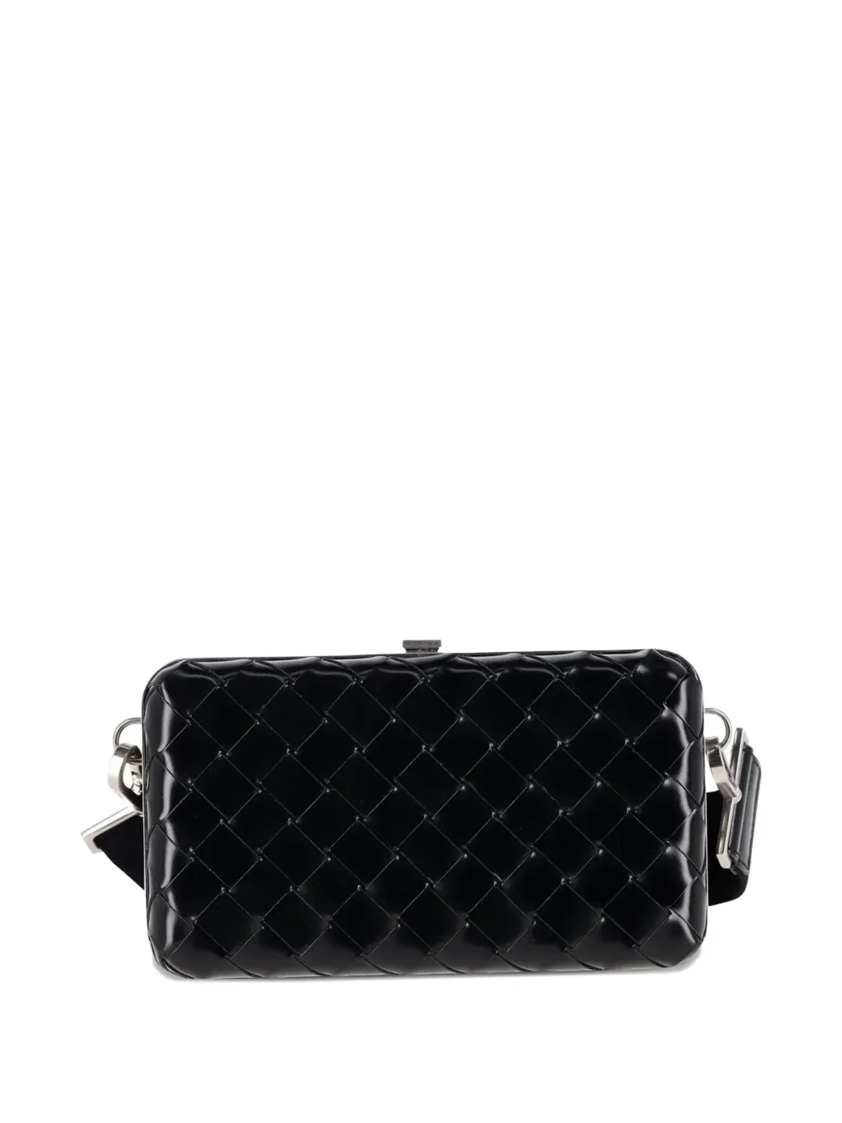 Bottega Veneta Pre-Owned イントレッチアート ウェーブ クラッチ クロスボディ バッグ - ブラック - 画像3