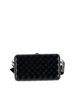 Bottega Veneta Pre-Owned イントレッチアート ウェーブ クラッチ クロスボディ バッグ - ブラック - サムネイル3