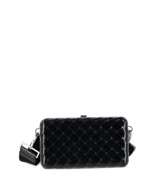 Bottega Veneta Pre-Owned イントレッチアート ウェーブ クラッチ クロスボディ バッグ - ブラック - サムネイル4