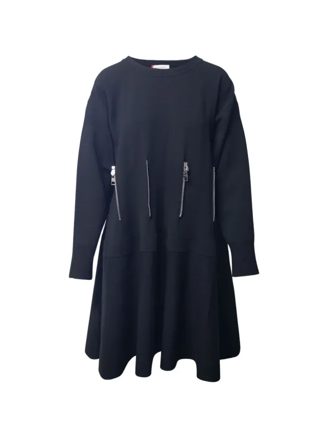 Alexander McQueen Pre-Owned Alexander McQueen ビンテージ ジップ装飾ミディドレス - ブラックの商品画像