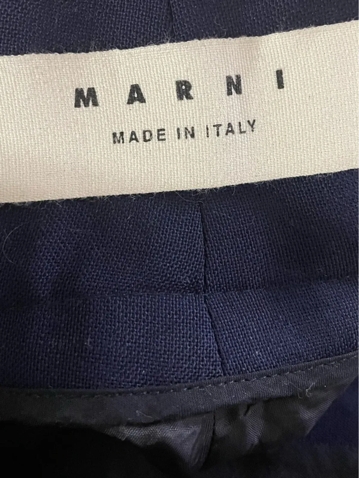 Marni Pre-Owned pleated wool trousers - Blue - 画像3