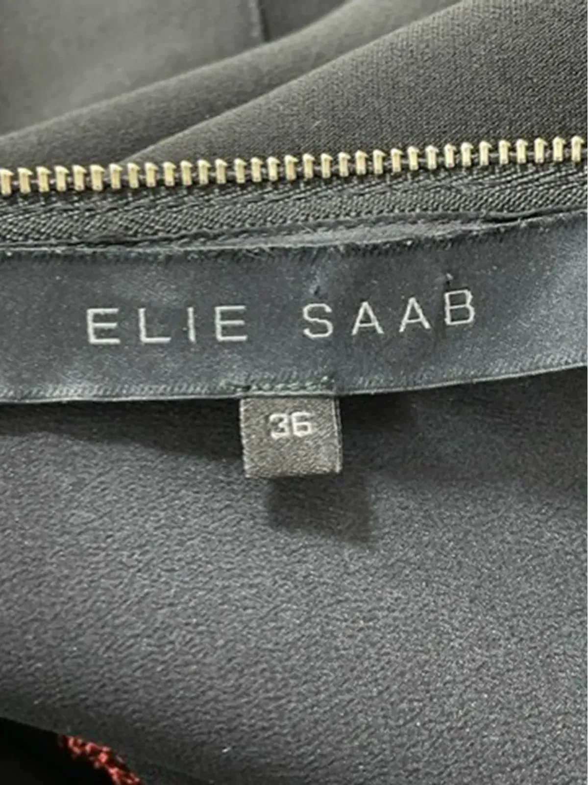 Elie Saab 花柄刺繍の長袖ジャンプスーツ - ブラック - 画像3