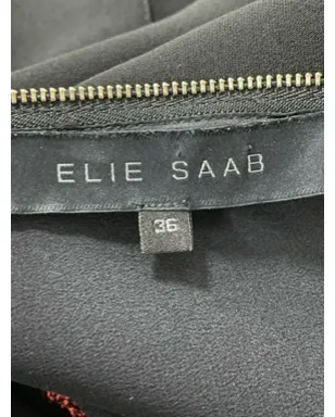 Elie Saab 花柄刺繍の長袖ジャンプスーツ - ブラック - サムネイル3