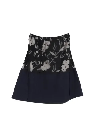 Marni Pre-Owned floral-print flared mini skirt - Black - サムネイル1