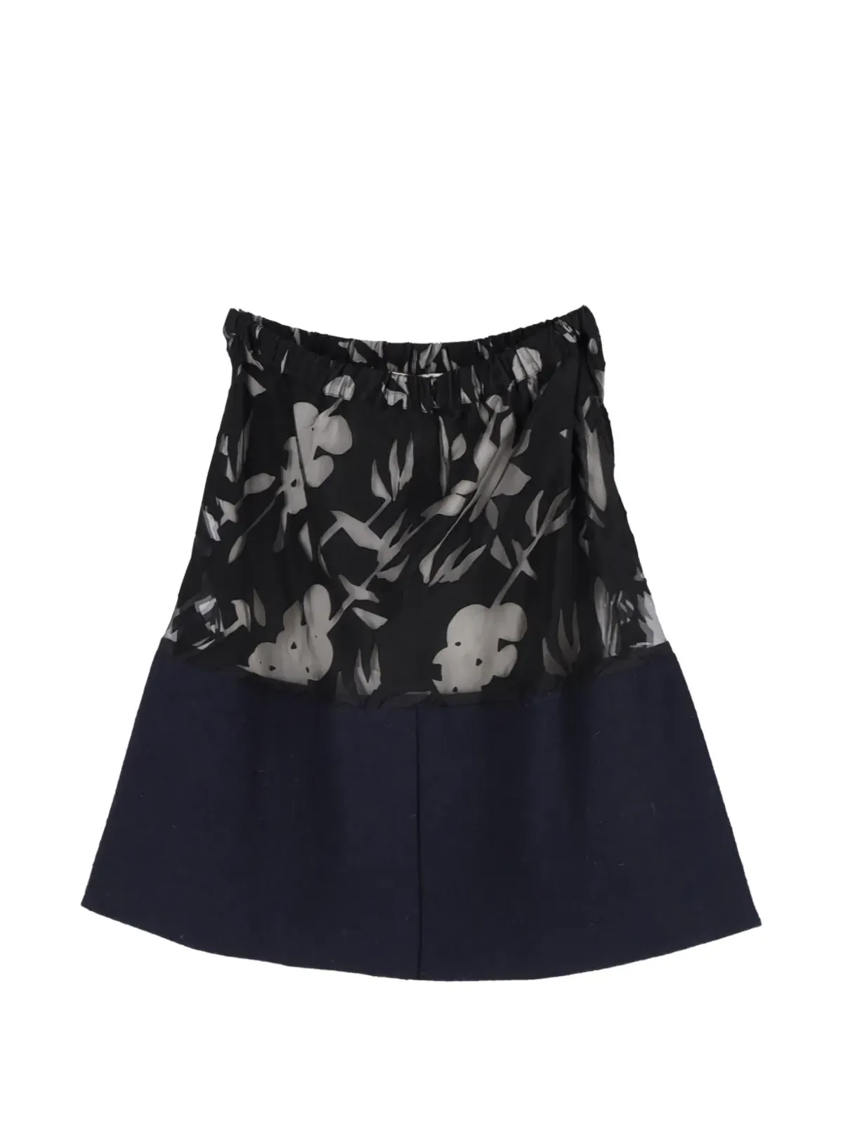 Marni Pre-Owned floral-print flared mini skirt - Black - 画像2
