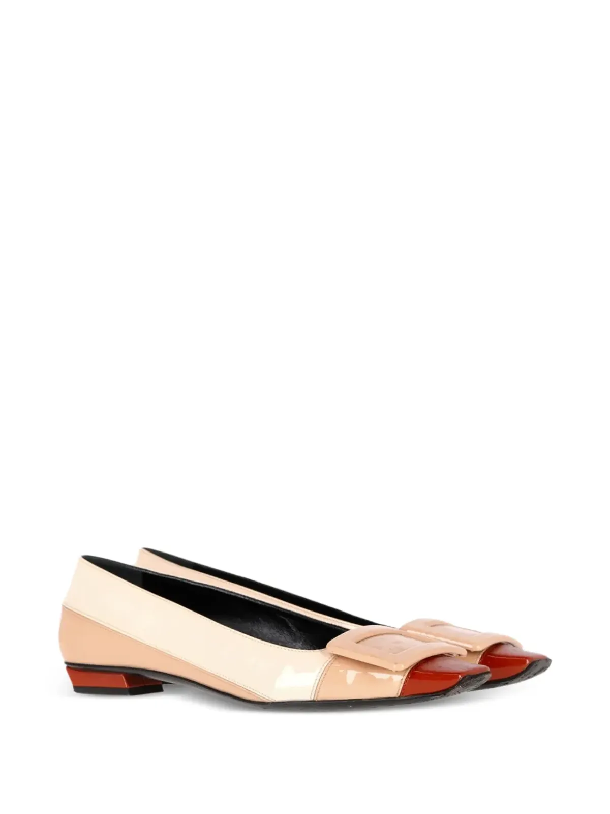 Roger Vivier Vintage バックル付きレザーフラットシューズ - 画像2
