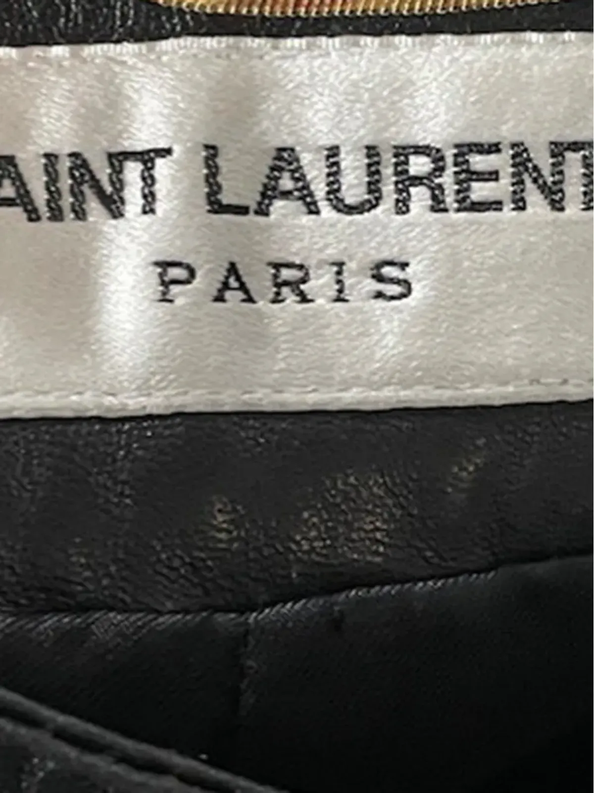 Saint Laurent Pre-Owned プリーツレザーパンツ - Black - 画像3