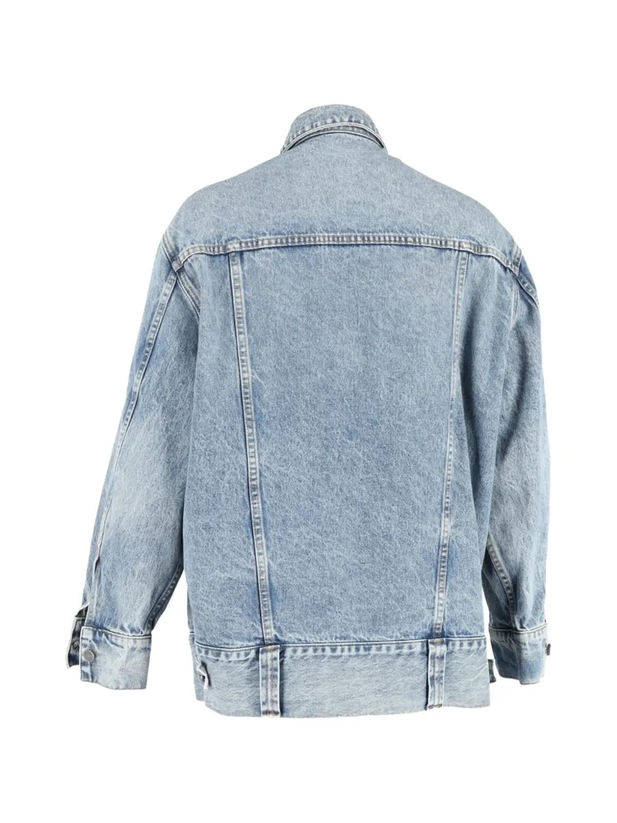 KHAITE Pre-Owned Grizzo button-flap denim jacket - Blue - 画像2