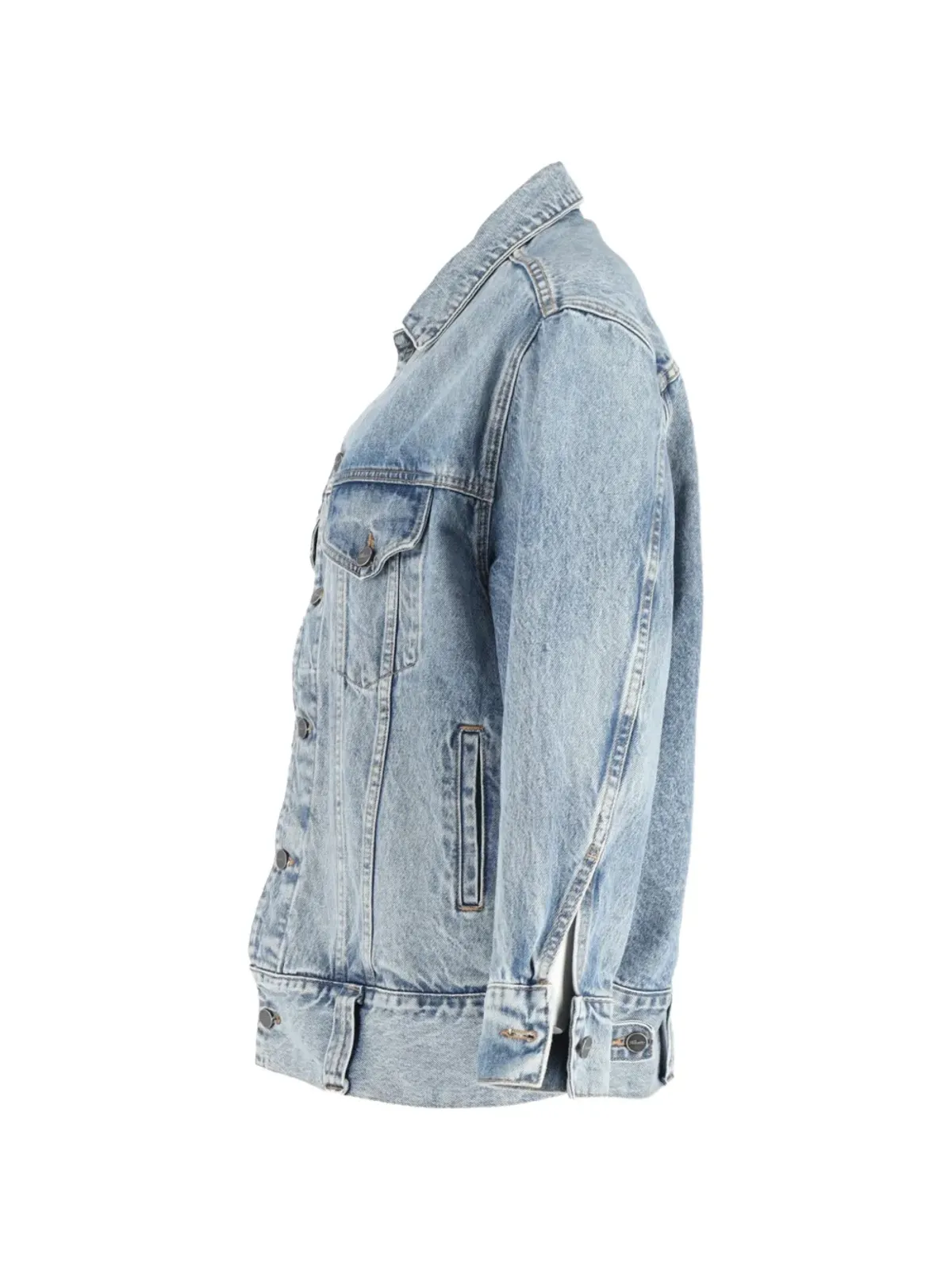 KHAITE Pre-Owned Grizzo button-flap denim jacket - Blue - 画像3