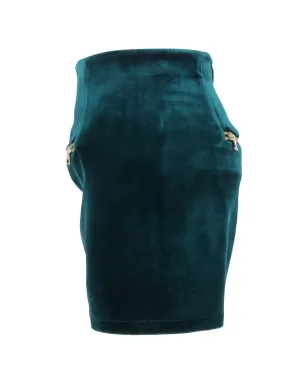 SANDRO Janet velvet mini skirt - Green - サムネイル3