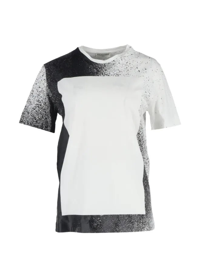Balenciaga Pre-Owned Balenciaga ビンテージ スプラッシュエフェクト クルーネック Tシャツ - ホワイトの商品画像